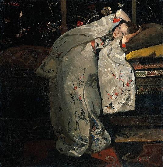 George Hendrik Breitner Girl in a White Kimono oil painting image